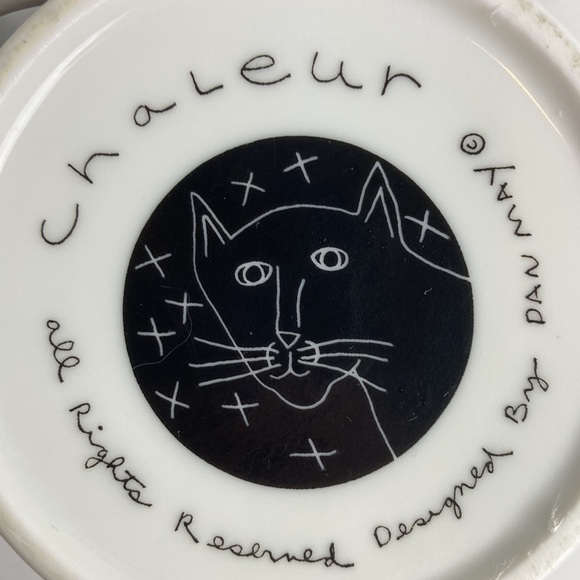 Chaleur Dan May Tea Pots Coffee Mug 2 Cup Set 14oz Black White Whimsy Whimsical - Picture 7 of 13